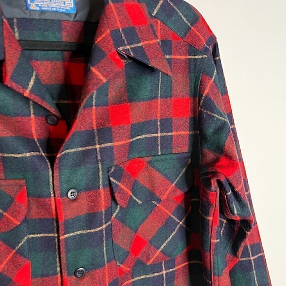 Pendleton Vintage 1960's Pure Wool Kilgore Tartan button down shirt - Picture 2 of 8